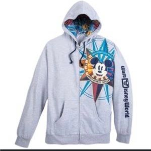 WDW Walt Disney World Discover Magic Zip Up Hooded Sweatshirt small